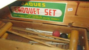 A Jaques croquet set. COLLECT ONLY.