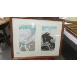 Elisabeth Frink (1930-1993) Pair of lithographs in one frame on laid paper printed by The Curwen