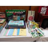 A quantity of vintage board games including Spinner cricket, all unchecked