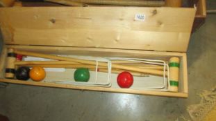A Child's croquet set. COLLECT ONLY.