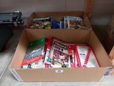2 boxes of football programmes, mainly 1970/80's Liverpool etc