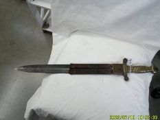 A French model 1931 foot artillery sword in the form a a Roman Gladius, the double edged blade