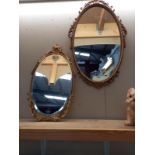 2 gilt framed Ormalu style mirrors
