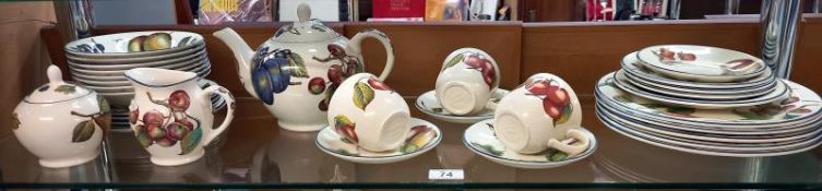 A selection of Staffordshire autumn fayre tableware