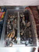 A large lot of cutlery items