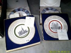 Four boxed Wedgwood collector's plates.