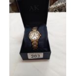 An Anne Klein Swarovski crystal ladies watch