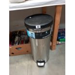 A 30 litre chrome style pedal bin