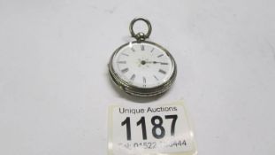 A fine silver J W Benson silver fob watch to HRH The Prince of Wales, not working.