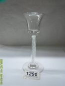 A 19th century twist stem glass.