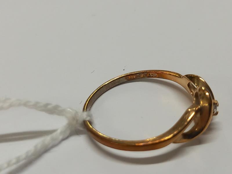 A gold ring set diamond, 1.7 grams, size N. - Image 3 of 3