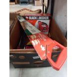 A quantity of tools, including Black & Decker jigsaw etc