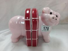 A Carlton Ware pig bookends