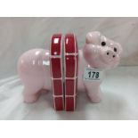 A Carlton Ware pig bookends