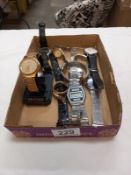 A boxed Sekonda with date and 8 other watches
