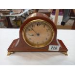 An inlaid mantle clock