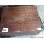 A mahogany writing box.