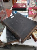 A Victorian family Bible and a copy of Bunyan's works.