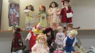 Twelve porcelain collector's dolls including Ashton Drake, Gaby Raderman etc.,