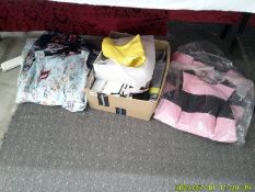 Three Retro style dresses (as new), a pair of yellow pvc boots (new) and other items.