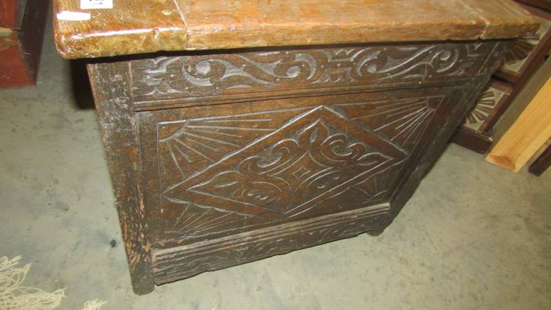 A period oak blanket box. COLLECT ONLY. - Image 2 of 2