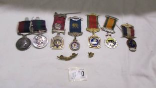 Two R A F medals for 011622 Cpl. B Pearson, Four silver medals all named Bernard Pearson