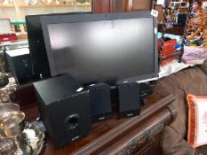 An Asus monitor & speakers