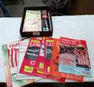 A quantity of 1980/90's Lincoln City football club programmes