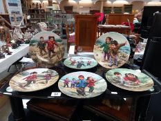 A selection of Bradex and children playing collectors plates.