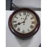 A chain driven BR (E) circular wall clock complete and in working order. COLLECT ONLY.