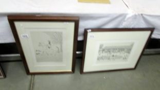 Two Vincent Haddelsey (1934-2010) Limited edition horse racing themed lithographic prints.