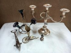 A quantity of silver plate including 2 epergne