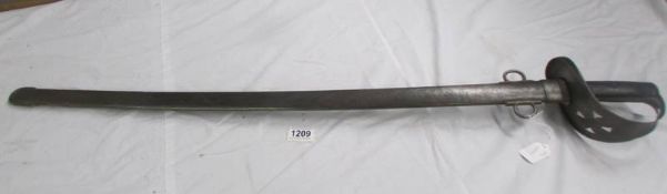 An 1885 British cavalry sword. 103 cm, blade 86 cm.