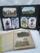 An album of postcards including humorous, topographical etc, and an album of photographs & postcards