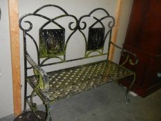 An old metal garden bench. COLLECT ONLY.