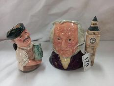 2 Royal Doulton character jugs, John Doulton and Albert Sagger the Potter