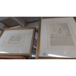 Two framed and glazed Vincent Haddesley pictures - A limited edition etching 9/15 an artist proof