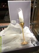 An as new and boxed pair of Vera Wang for Wedgwood loveknot champagne flutes.