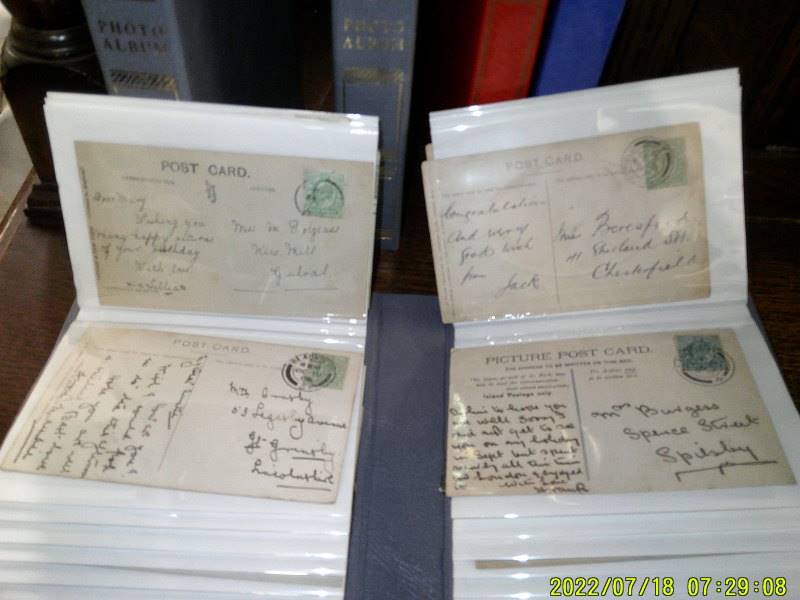 Five albums of stamped postcards. - Image 3 of 3