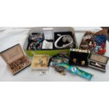 Miscellaneous costume jewellery including 3d coin bracelet, Swarovski animals, dance teachers fobs