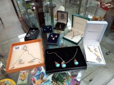 A selection of costume jewellery necklace and earring sets