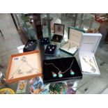 A selection of costume jewellery necklace and earring sets