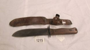 A British R.A.F Special Forces survival knife, 32 cm, blade 18 cm.