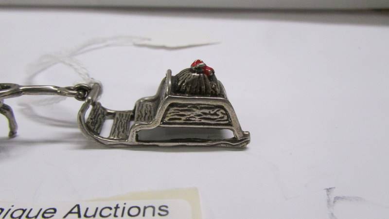 A small silver reindeer with sleigh. - Image 3 of 3