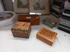 4 vintage card & trinket boxes