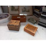 4 vintage card & trinket boxes