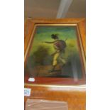 A walnut framed and glazed print entitled 'Light Infantryman'.