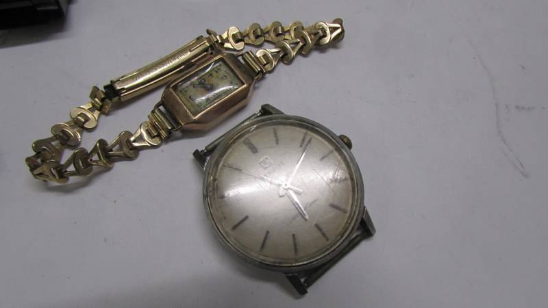 A vintage travel clock, a rolled gold ladies wristwatch and other watches. - Image 3 of 4