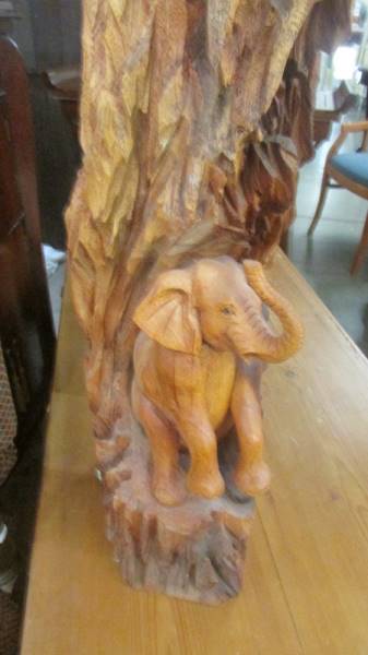 A hardwood elephant carving. COLLECT ONLY. - Image 4 of 4