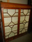 An early Victorian glazed top bookcase, COLLECT ONLY.